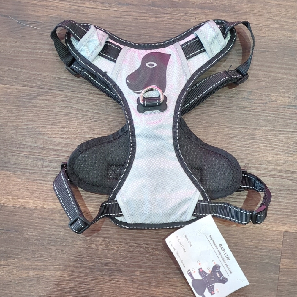 (NEW) Reflective Dog Harness with Black and Gray Accents